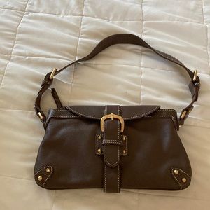 Dooney and Bourke Small Brown Leather Western Style Handbag Never Used